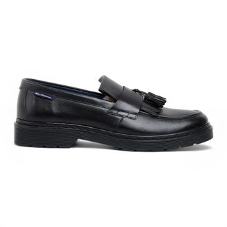 Ben Sherman Mens Black Leather Tassel Loafer Shoes - Dudley - Size EU 44