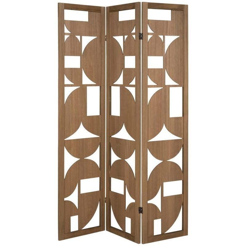 Paravent 6 Parties Relaxdays 170x240cm - Séparateur Pliable Bois Et Corde Papier - Blanc
