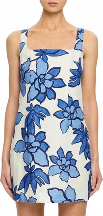 Kivari Marnie Mini Dress In Blue Print