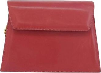 Ferragamo Pre-owned Leren Schoudertas - Dames - Vintage Clutch - Roze - ONE Size - Leer - Vintage