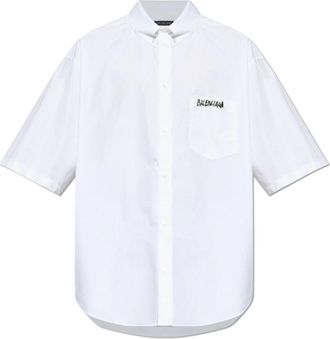 Balenciaga T-shirt met korte mouwen - Heren - Korte mouwen Overhemden - Wit - S - Katoen - Overhemden