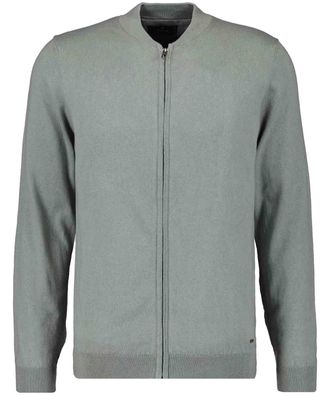 Ragman Strickfleecejacke RAGMAN, Herren, Gr. S4648, grau (steingrau, 342), 95% Baumwolle 5% Kaschmir, Jacken Strickfleecejacke