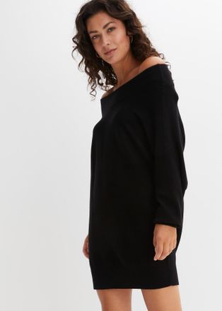 Bonprix Strickpullover BONPRIX, Damen, Gr. 52/54 (XXL), schwarz, Obermaterial: 50% Viskose, 26% Polyamid, 24% Polyester, oversize, Pullover Strickpullover, au