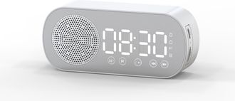 OEM Radio Despertador Digital: Despertador Port&aacute;til Con Altavoz Bluetooth Y Gran Pantalla Led, Ideal Como Radio Despertador Matutina En El Dormitorio O La