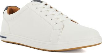 Dune London Mens TEZZY Wide Fit Trainers Size UK 10 Flat Heel White