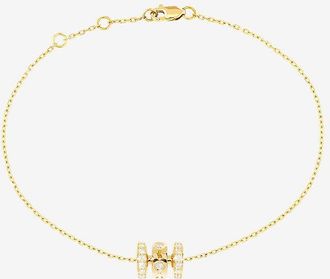 Dinh Van Armband aus Gelbgold und Diamanten Pulse Pavé 3 Rangs