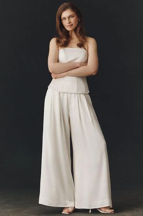 BHLDN Satin Palazzo Pants