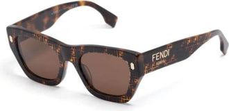 Fendi Roma Zonnebril - Dames - Zonnebrillen - Veelkleurig - 53 MM - Accessoires