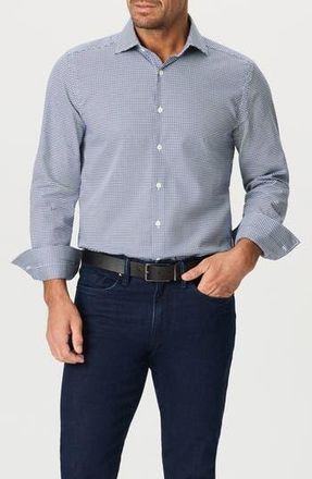 Robert Graham Parrett Cotton Button-Up Shirt in Navy at Nordstrom Rack, Size 15