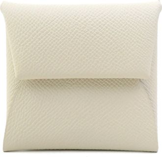 Herm&egrave;s White Epsom Leather Coin Purse/Coin Case (Pre-Owned)