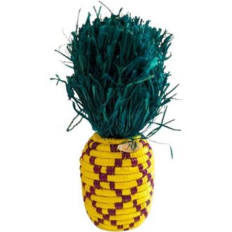 Indego Africa Nanasi (Pineapple) Bag Charm in Vibrant Yellow And Purple at Nordstrom