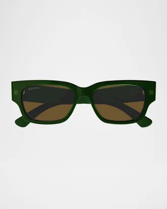 Gucci Men & apos;s GG1794SM Acetate Rectangle Sunglasses