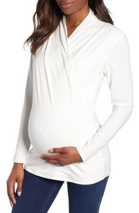 Angel Maternity Maternity/Nursing Top in White at Nordstrom, Size Medium