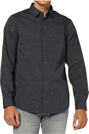 A|X Armani Exchange Hombre, Camisas, Negro, Talla: L