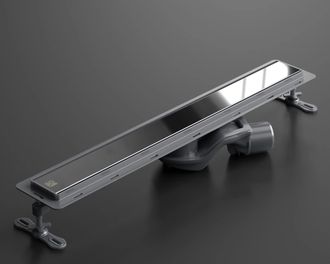 OEM Desag&uuml;e Lineal, Negro Brillante Sif&oacute;n De 360&deg; 61 L/min 60 Cm
