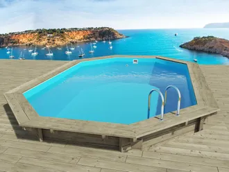 Habitat et Jardin Habitat Et Jardin - Piscina De Madera miami 130 - 4,86 X 3,36 X 1,30 M