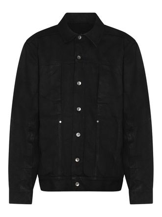 Rick Owens Black Cotton Denim Jacket
