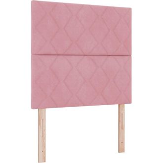 vidaXL Cabecero Montaje En La Pared Geom&eacute;trico Rosa 90 Cm Terciopelo Vidaxl