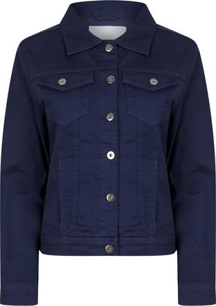 Amara Reya Womens Feather Stretch Cotton Lightweight Casual Denim Summer Jacket