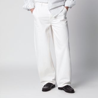 Ami Cream white denim trousers