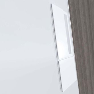 AGB Wave Puerta Corredera Ba&ntilde;o Blanco Opaco - Agb Wave - Juego De Manillas Para Puertas Correderas