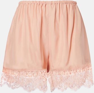 Stella McCartney Lace-trimmed silk shorts