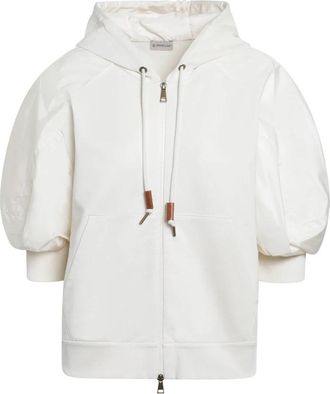 Moncler Zip Up Cardigan - Dames - Vesten met rits - Wit - M - Hoodies & sweatvesten