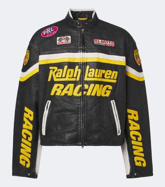 Polo Ralph Lauren Chaqueta de piel con parches
