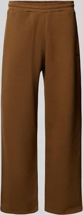 Review Sweatpants mit elastischem Bund in Mittelbraun, Größe XXL