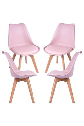 Regalos Miguel Packs Sillas Comedor - Pack 4 Sillas Synk Basic - Rosa