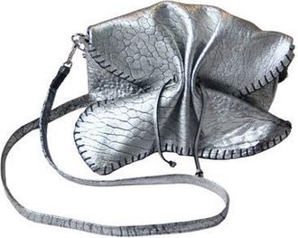 Carlos Falchi Medium Butterfly Lambskin Bag in Liquid Silver at Nordstrom