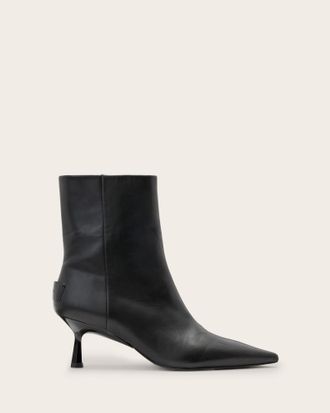 AllSaints Cow Leather Vivian Leather Boots, Size: UK8.5/US11.5/EU41.5