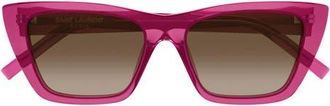 Saint Laurent 53mm Cat Eye Sunglasses in Pink at Nordstrom