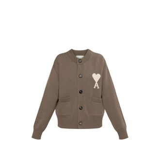 Ami Ami De Coeur Logo-patch Cardigan