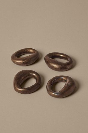 Ferm Living Orrith Porcelain Napkin Rings, Set of 4