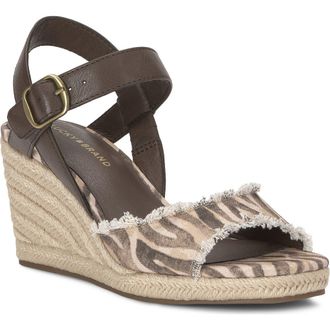 Lucky Brand Mindra Espadrille Wedge Sandal in Brown/Brown at Nordstrom, Size 9.5