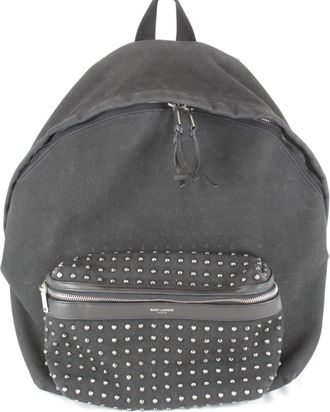 Saint Laurent Black Cotton Canvas Backpack (Pre-Owned)
