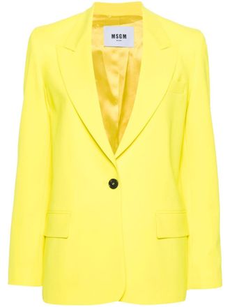 Msgm Blazer monopetto con revers a lancia - Giallo