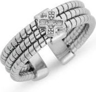 Meshmerise Diamond Ribbed Ring - 0.02ct. in Silver at Nordstrom Rack