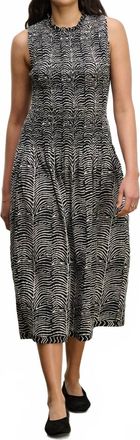 Velvet Katherine Smocked Midi Dress In Black