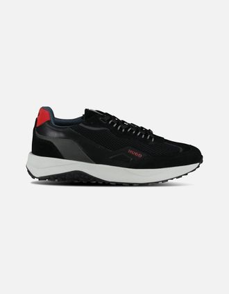 HUGO BOSS Mens Hugo Boss Hugo Kane Trainers Black, Red & White - Size: 10