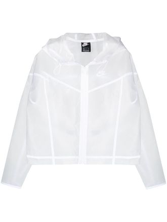 Nike logo print sheer jacket - White