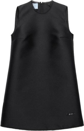Prada Scuba mini-jurk met kanten kraag - Zwart