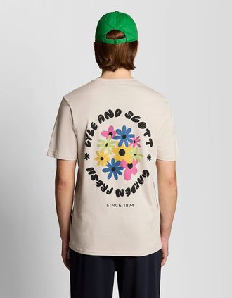 Lyle & Scott Lyle And Scott Mens Nature Graphic Print T-Shirt - White - Size: 36
