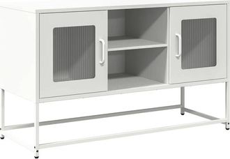 vidaXL Tv Cabinet White 100.5x39x60.5 cm Steel Vidaxl