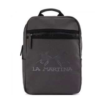 La Martina Zaino con stemma logo - - Bags - Uomo - Grigio - ONE SIZE