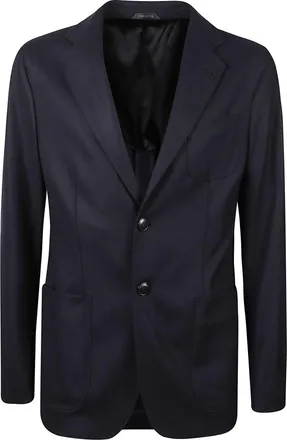 Giorgio Armani Navy Blue Patch-pocket Blazer