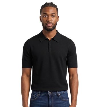 HUGO BOSS Black Shirt Collar Polos