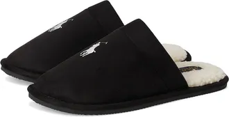 Polo Ralph Lauren Klarence Scuff Slipper Mens Shoes Black/Cream 1 : 11 M, Synthetic