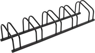 vidaXL Bicicletero Para 5 Bicicletas Acero Negro Vidaxl